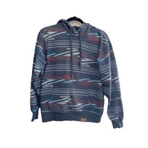 Ariat Chimayo Womens Hoodie Small All Over Print Southwest New Mexico Blue #7072